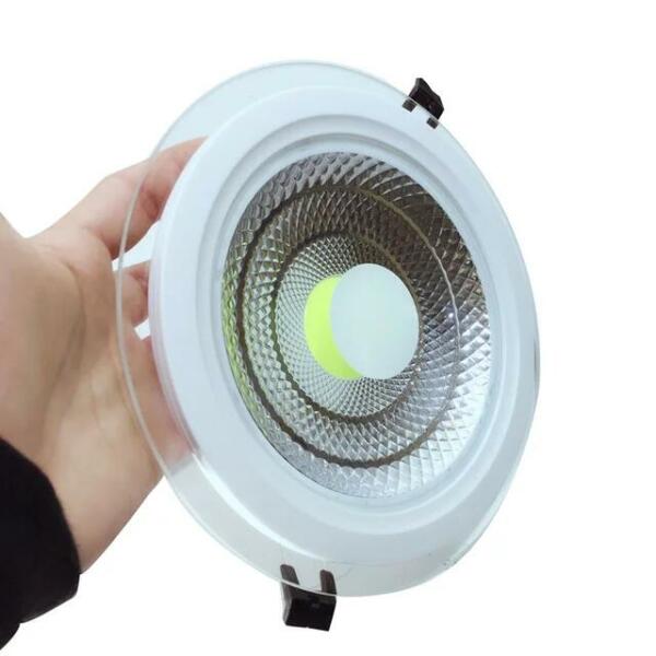 Spot LED COB en verre encastrable 5W rond ∅100mm Lumière blanche 6500K