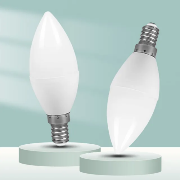 Lampe flamme opale LED C37 base E14 6W Lumière blanche (6500k)