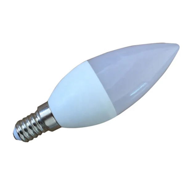 Lampe flamme opale LED C37 base E14 6W Lumière blanche (6500k)