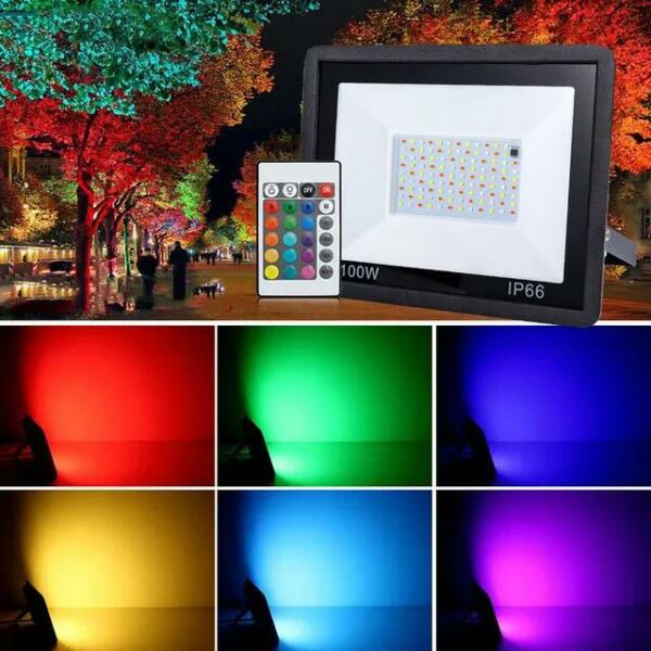 Projecteur LED RGB Multi couleurs 50W avec commande