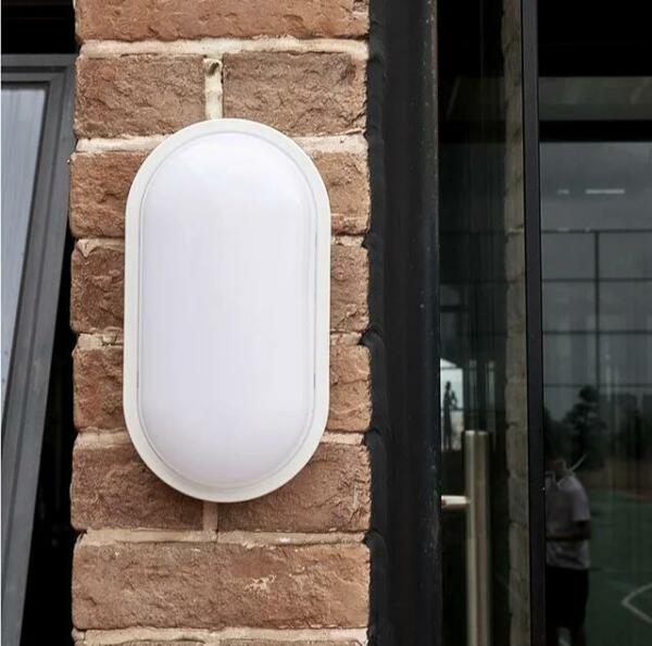 Applique mural & plafond LED ovale blanc IP65 24W 7000k