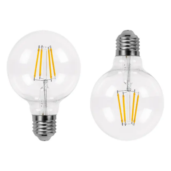 Lampe filament G95 Base E27 4W Lumière Jaune 3000k
