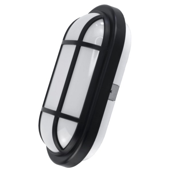 Hublot Led Oval noir 18W Lumière blanche 7000K