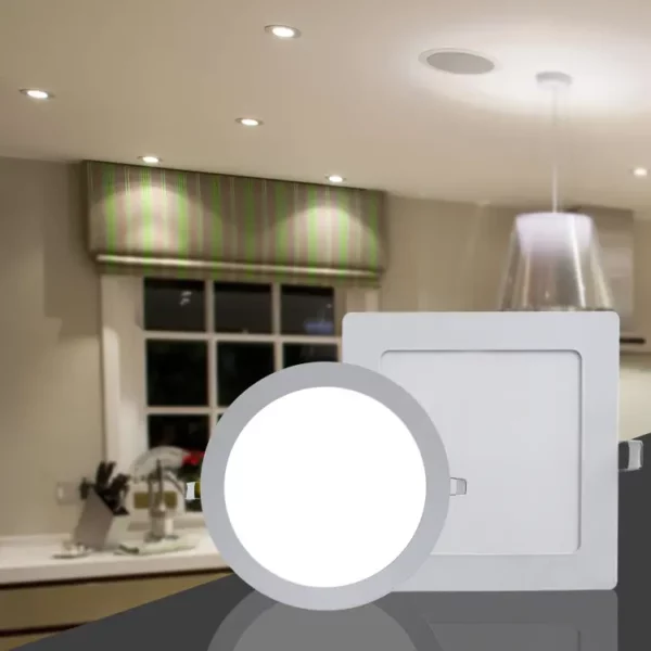 Spot LED encastrable 18W carre 223mm extra plat Lumière blanche 6500K LSPL18WC
