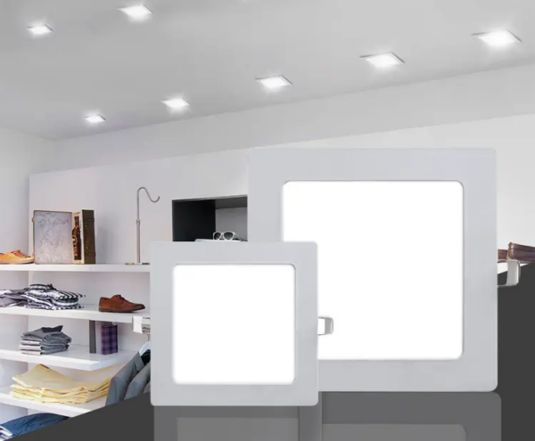 Spot LED encastrable 6W carre 120mm extra plat Lumière blanche 6500K LSPL6WC
