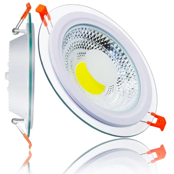 Spot LED COB en verre encastrable 5W rond ∅100mm Lumière blanche 6500K