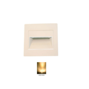 Spot pour être encastré au mur et escalier CARRE 86mm LED 1W Lumière Jaune (3000k)