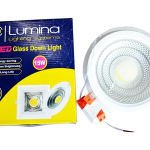 Spot LED COB en verre encastrable 15W rond ∅200mm Lumière blanche (6500k)