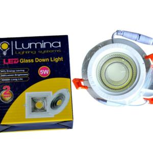 Spot LED COB en verre encastrable 05W rond ∅100mm Lumière blanche (6500k)