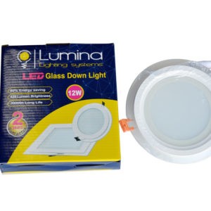 Spot LED SMD en verre encastrable 12W rond ∅160mm Lumière blanche (6500k)