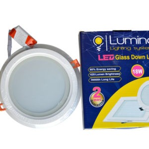 Spot LED SMD en verre encastrable 18W rond ∅200mm Lumière blanche (6500k)