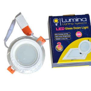 Spot LED SMD en verre encastrable 06W rond ∅100mm Lumière blanche (6500k)