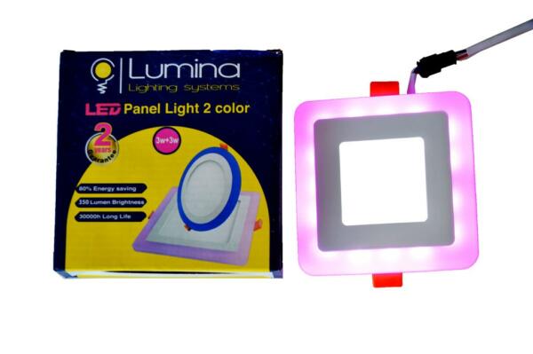 Spot LED Encastrable Blanc Rose 3 3W Carre 100mm