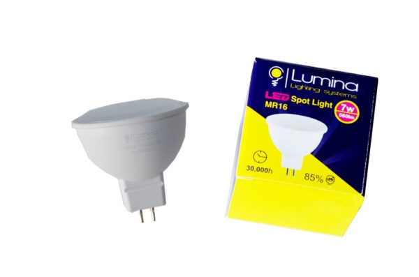 Lampe spot LED GU5 3 7W Lumière blanche (6500k)