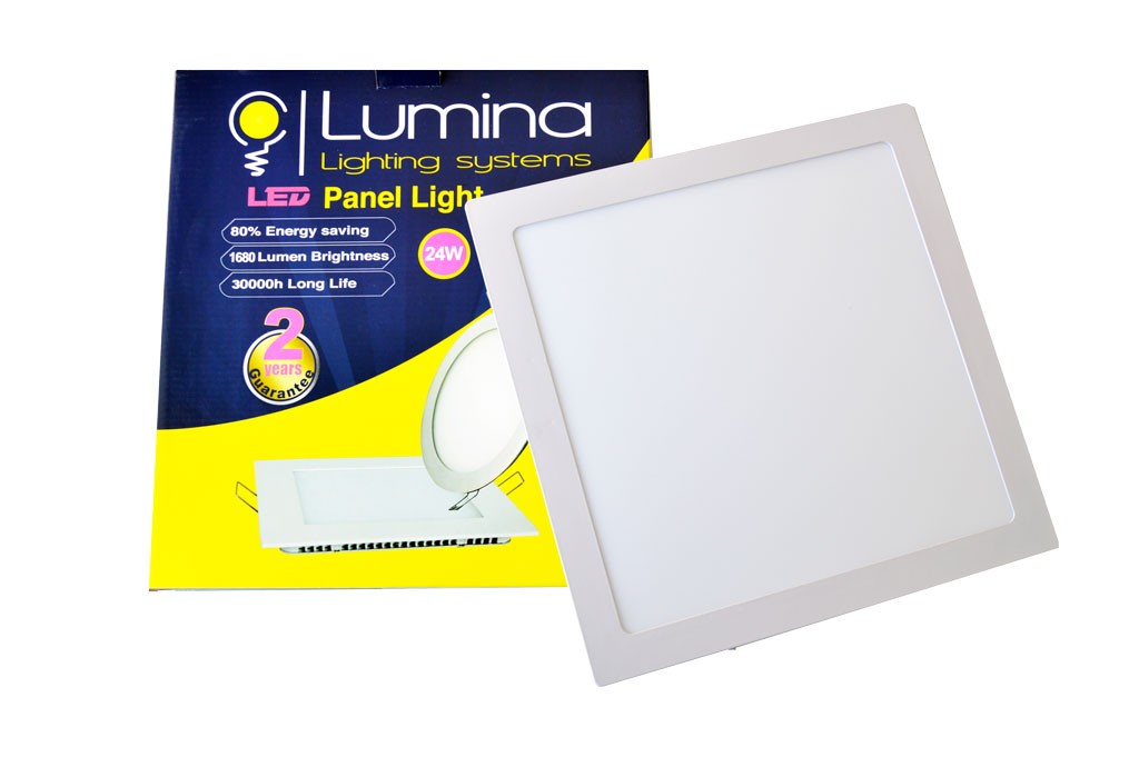 Spot LED encastrable 24W carre 295mm extra plat Lumière blanche (6500k)