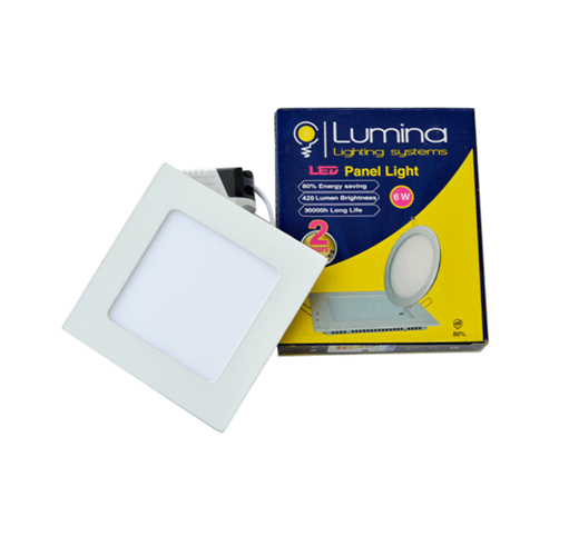 Spot LED encastrable 06W carre 120mm extra plat Lumière Jaune (3000k )