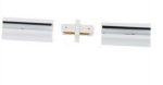 Raccord rail droit blanc