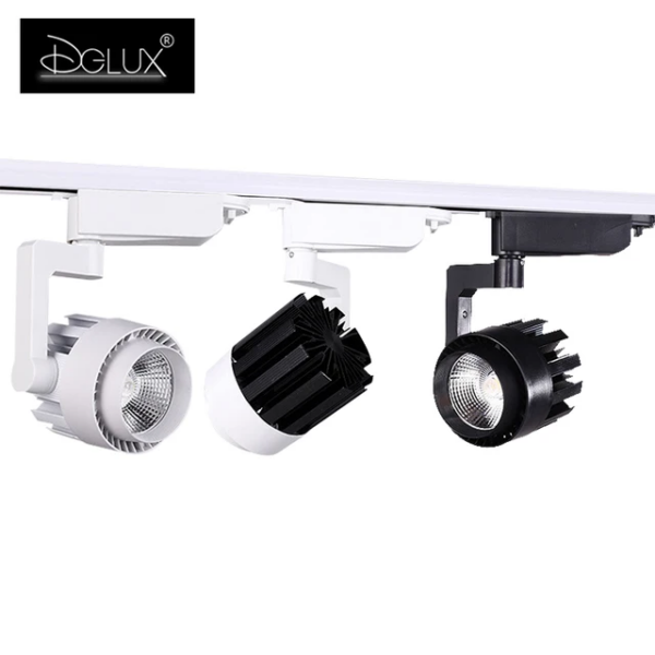 Projecteur sur rail LED blanc 30W Lumière blanche 6500K LTRLZX-3009WH-30W