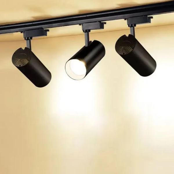 Projecteur sur rail LED noir 30W Lumière blanche 6500K LTRLZX-307BK-30W