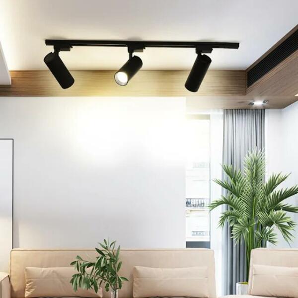Projecteur sur rail LED noir 30W Lumière blanche 6500K LTRLZX-307BK-30W