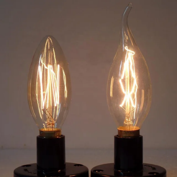 Lampe flamme LED filament C35 base E14 4W Lumière Blanche ( 6500k )