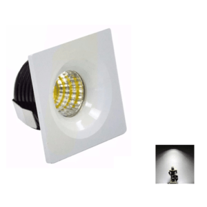 Spot niche LED encastrable 3W carre 45mm S301 Lumière blanche (6500k)
