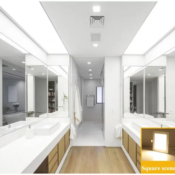 Spot LED encastrable 12W carre 170mm extra plat Lumière blanche 6500K LSPL12WC