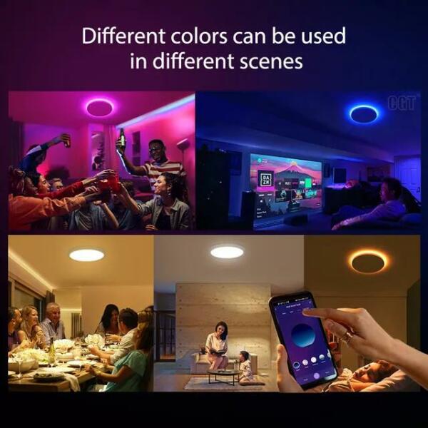 Spot LED Encastrable Down Light 3D 7+7W Rond Lumière Blanc+jaune