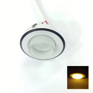 Spot Niche LED Rond Encastrable 3W Lumière Jaune (3000) 