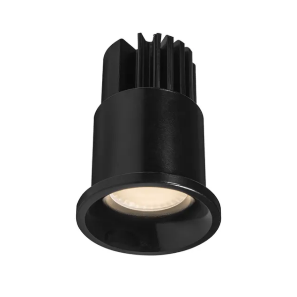 Spot Niche LED Rond Noir Encastrable 3W Ø34 Lumière Blanche 6500K HL-R322