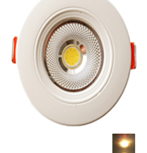Spot LED Encastrable 3W Rond Down Light COB Lumière Jaune (3000k)
