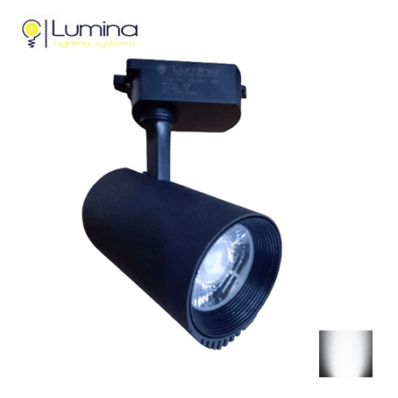 Projecteur LED Sur Rail Noir 40W -057- Lumière Blanche (6500k)