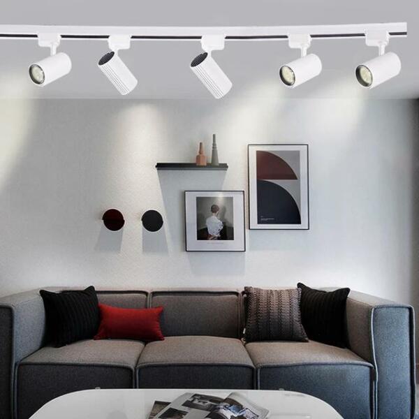 Projecteur sur rail LED Blanc 30W Lumière blanche 6500K LTRLZX-057WH-30W