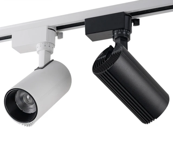 Projecteur sur rail LED Blanc 30W Lumière blanche 6500K LTRLZX-057WH-30W
