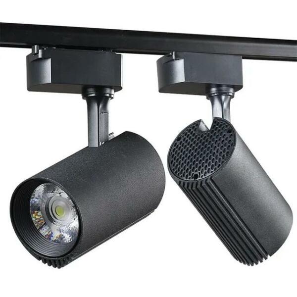 Projecteur sur rail LED Noir 30W Lumière du jour 4000K LTRLZX-057BK-30W