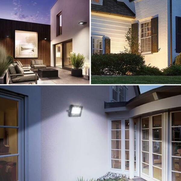 Projecteur Led slim SMD 10W noir Lumière blanche 6500k LFL155-10W