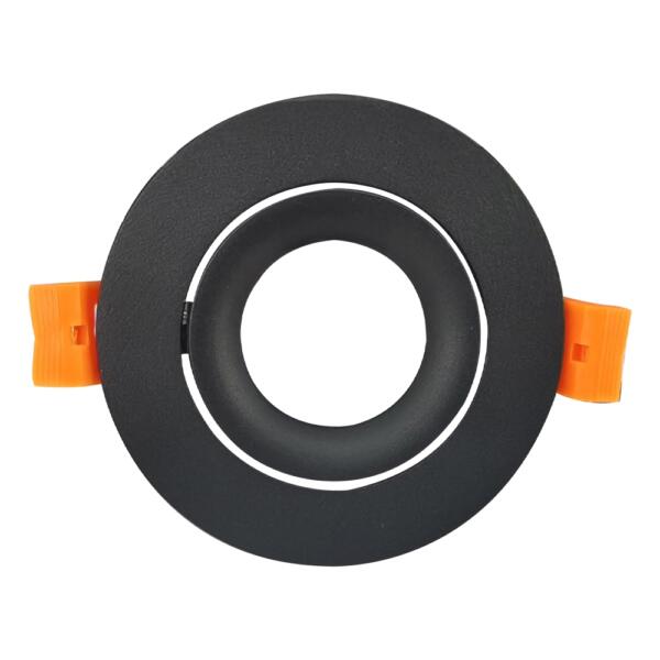 Spot encastrable Aluminium rond Noir orientable ∅90mm 663R
