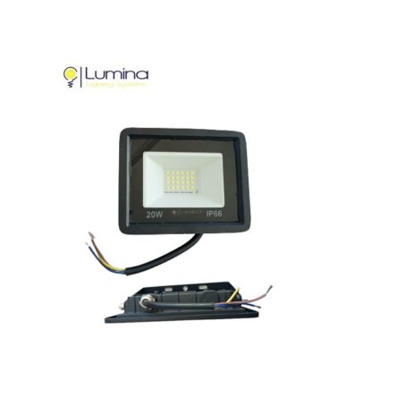 Projecteur LED SLIM SMD 20W noir 155 Lumière blanche 6500k