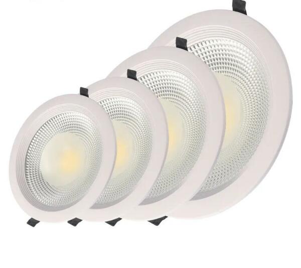 Spot LED Encastrable 15W Rond Down Light COB Lumière Blanche 6500k