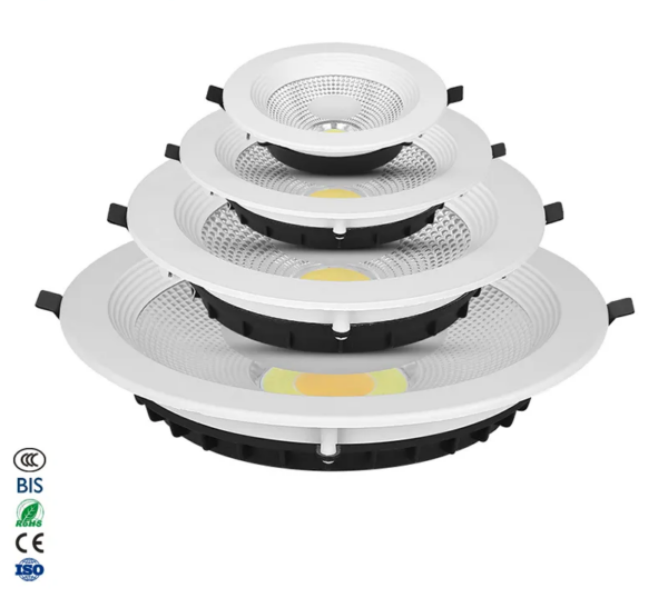 Spot LED Encastrable 15W Rond Down Light COB Lumière Blanche 6500k