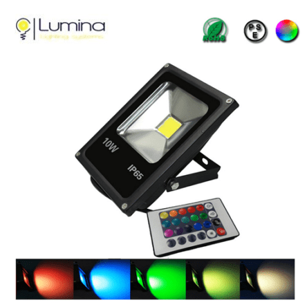 Projecteur LED RGB Multi couleurs 10W avec commande