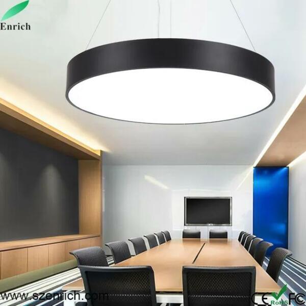 Lustre rond Led noir 60CM fil réglable BGD703