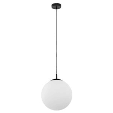 Suspension E27 avec boule en verre blanc B090D