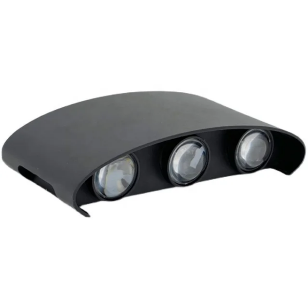 Applique Murale Led 6*1W Aluminium IP65 3000K