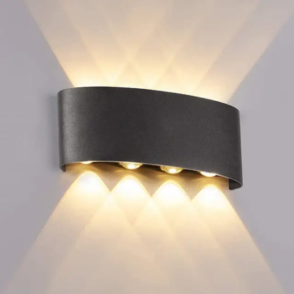 Applique Murale Led 8*1W Aluminium IP65 3000K