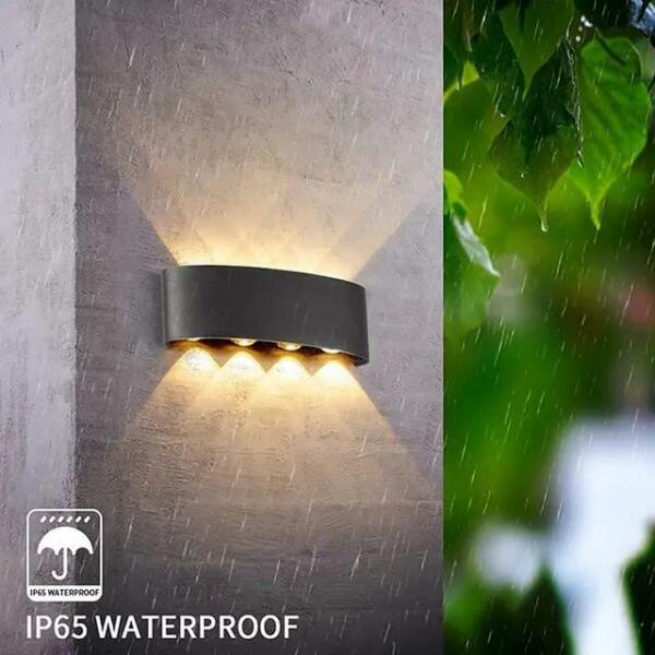Applique Murale Led 8*1W Aluminium IP65 3000K