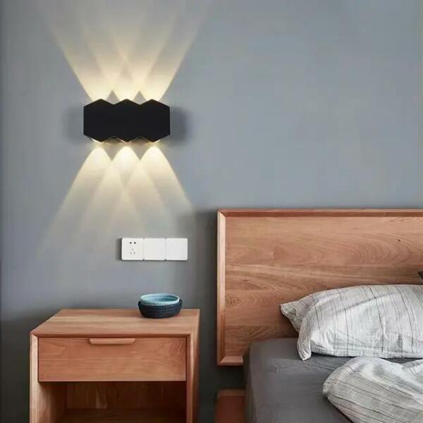 Applique Mural LED Double Faisceau 6* 1W IP65 Aluminium 3000K