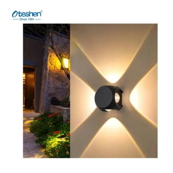 Applique Mural LED Quatre Faisceau 4*1W IP65 Aluminium 3000K