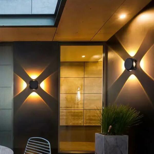 Applique Mural LED Quatre Faisceau 4*1W IP65 Aluminium 3000K