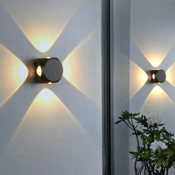 Applique Mural LED Quatre Faisceau 4*1W IP65 Aluminium 3000K
